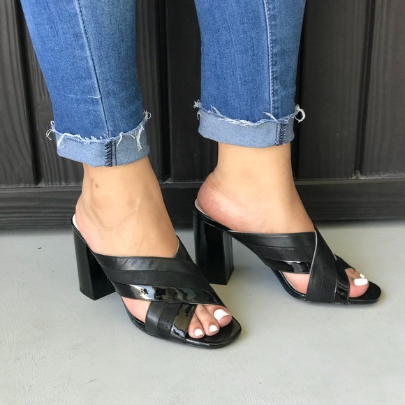 mule block heel sandal